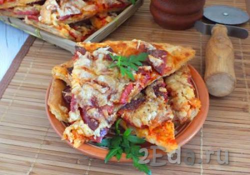 Пицца из слоеного теста без дрожжей в домашних условиях. Как приготовить? 35