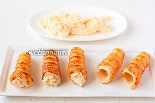 Трубочки с заварным кремом из слоеного теста. Трубочки с белковым заварным кремом 13