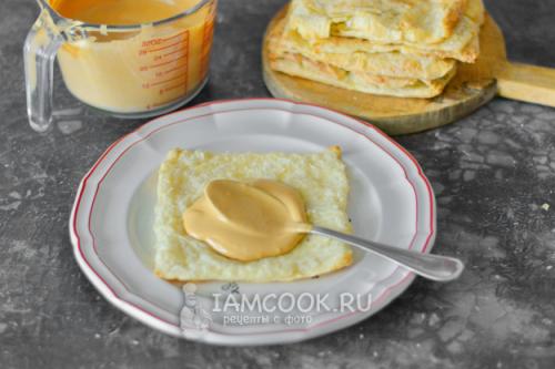 Вкусный рецепт пирожных наполеон из слоеного теста со сгущенкой 07