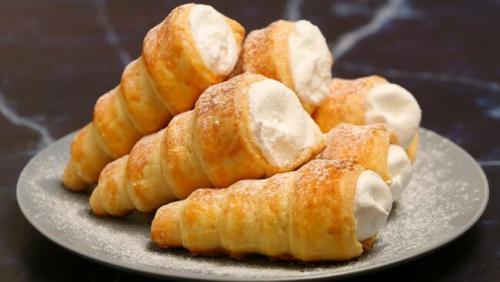 Вкусный крем для слоеных трубочек. Крем для трубочек из слоеного теста