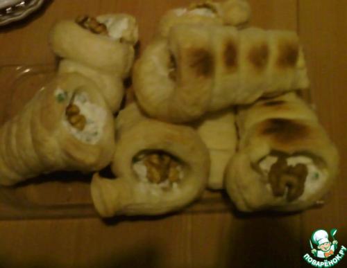 Творожный крем для слоеных трубочек. Слоёные трубочки с кремом из брынзы и творога