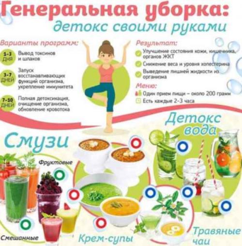 Детокс день меню. Детокс диета