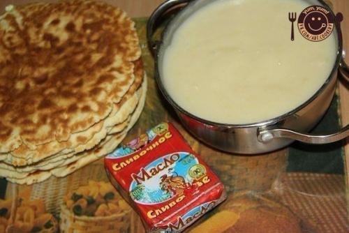 Торт со сгущенкой на сковороде. 03