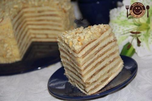 Торт со сгущенкой на сковороде. 06