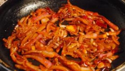 Чечевица с луком и помидорами. 03