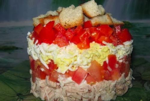 Салат Астра.  Ингредиенты: