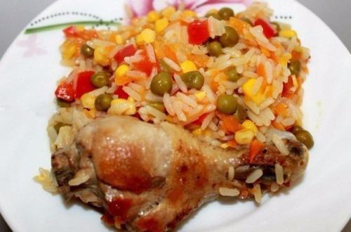 Курица с рисом и овощами по-каталонски. 05