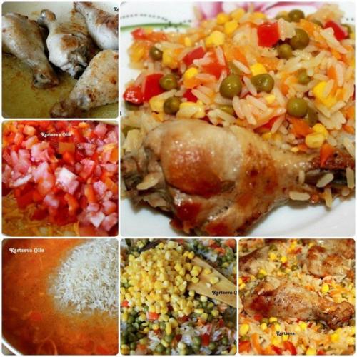Курочка с рисом и овощами по - каталонски. 02 Курочка с рисом и овощами по - каталонски. 02