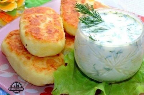 Картофельные оладьи с сыром.