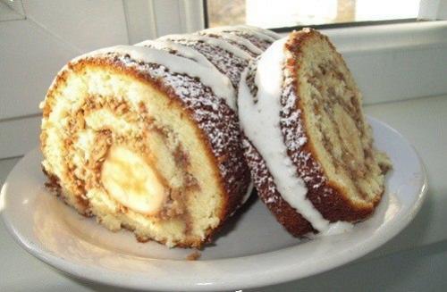 Быстрые рулетики к чаю.