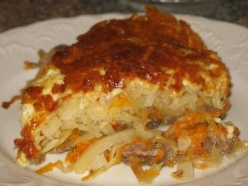 Ароматное мясо под шубой.