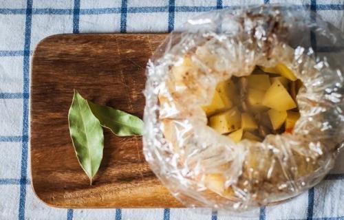 Запеченная картошечка с грибами и сметаной. 05