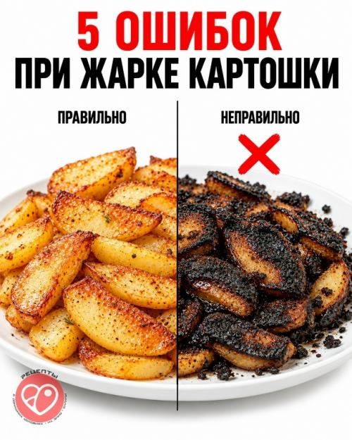 Картошка может подгорать, прилипать, разваливаться или получаться мягкой и бледной вместо румяной даже из хороших клубней. 
