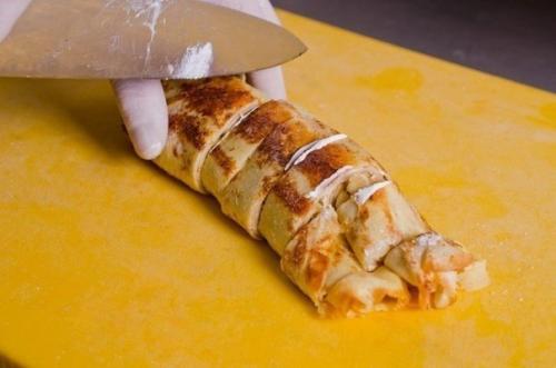 Блины с творогом и фруктами. 07