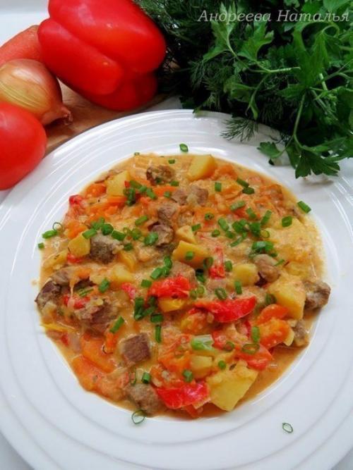 Нежное жаркое из говядины с овощами. 01 Нежное жаркое из говядины с овощами. 01