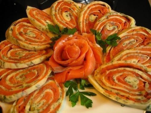 Закусочные рулеты из красной рыбы (6 рецептов: 05