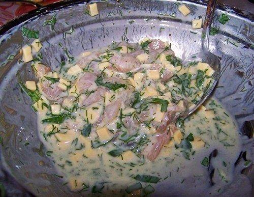 Куриные оладьи с сыром на кефире. 01 Куриные оладьи с сыром на кефире. 01