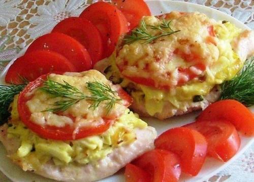 Мясо с овощами.