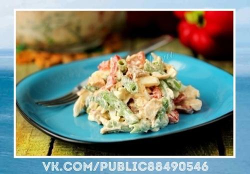 Вкуснятина! Салат Шедевр с курицей и сладким перцем отлично подойдет к новогоднему столу! Вкуснятина! Салат Шедевр с курицей и сладким перцем отлично подойдет к новогоднему столу!