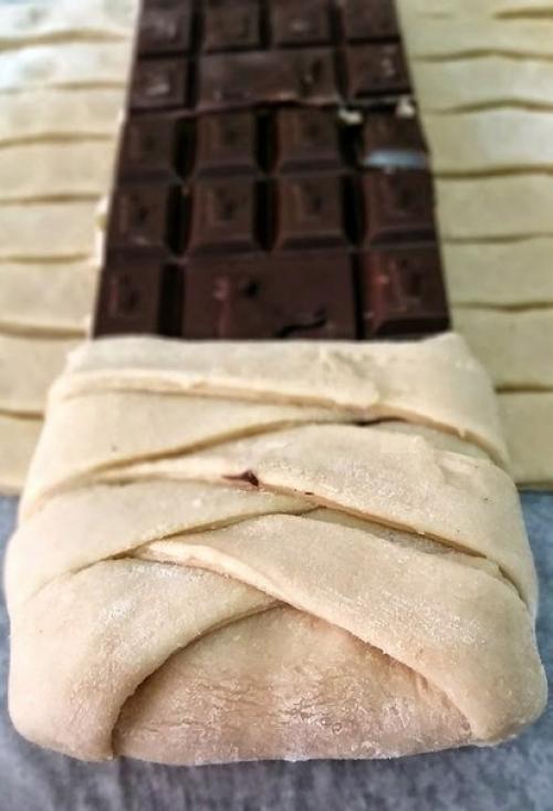 Косичка с целой плиткой шоколада? 07