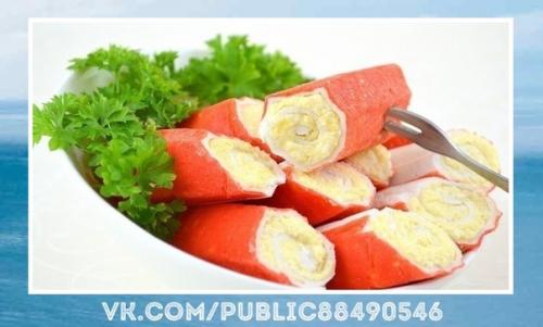 Сногсшибательный рецепт.  Фаршированные крабовые палочки.