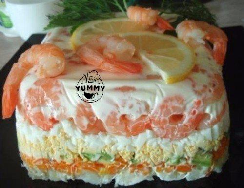 Салат с креветками?