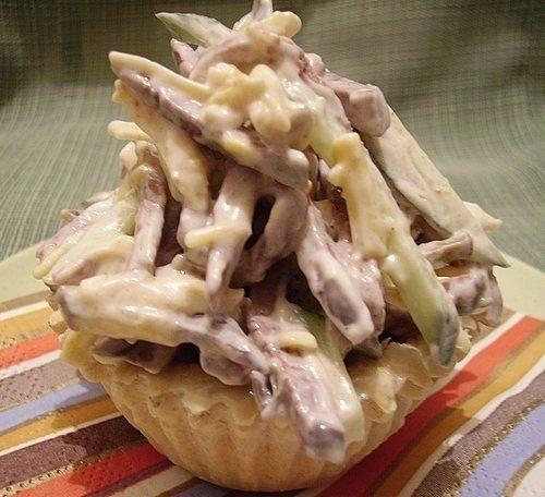Салат из печени.