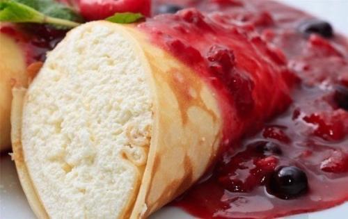 Топ - 10 рецептов творожной начинки для блинчиков. 03