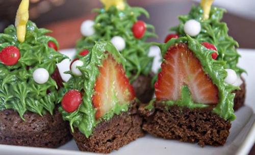 Невероятно красивый новогодний десерт Ёлочки с Секретом.