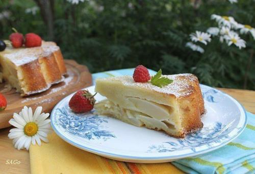 Заливной грушевый пирог. 08