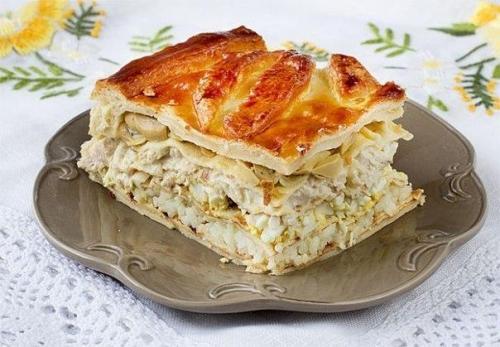 Кулебяка.   Кулебяка - отличная альтернатива сытному обеду.