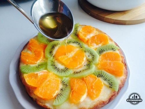 Творожная запеканка с фруктами. 06