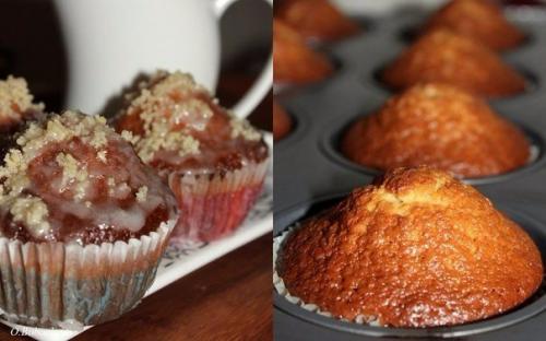 Сливочные кексики с медом, кедровыми орешками и лимонной помадкой.