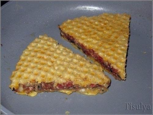 Треугольные котлетки.  Ингредиенты: 03