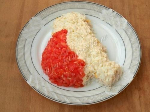 Салат Снегирь.   Ингредиенты: 07