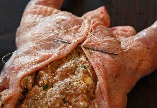 Новогодняя курочка без костей, фаршированная по-тоскански. 07