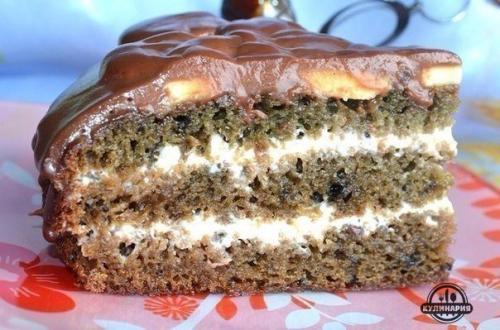 Нежный, вкусный, влажный тортик.
