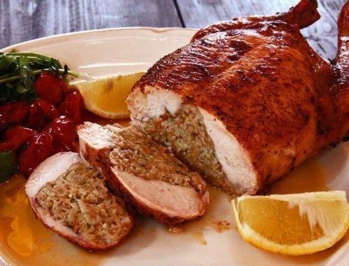 Новогодняя курочка без костей, фаршированная по-тоскански. 09