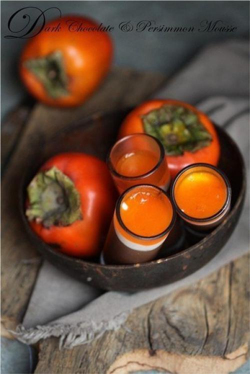 Мусс из горького шоколада и хурмы. 02