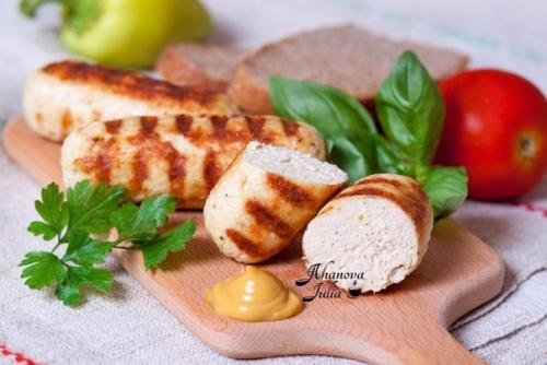 Домашние сосиски из курицы.