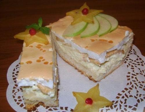 Королевский пирог (с яблоками и творогом.