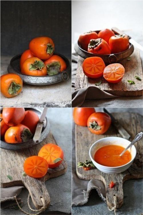 Мусс из горького шоколада и хурмы. 04