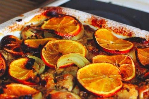 Запеченный цыпленок в маринаде с апельсинами. 05