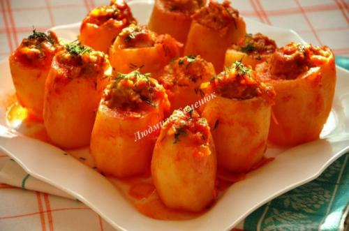 Фаршированный картофель.

Ингредиенты.

