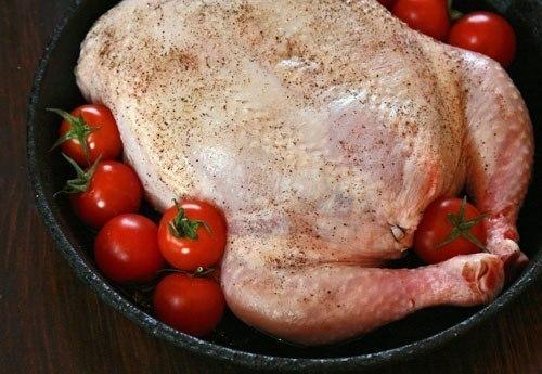 Новогодняя курочка без костей, фаршированная по-тоскански. 08