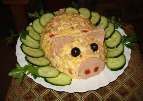 Салат Счастливая Свинка?