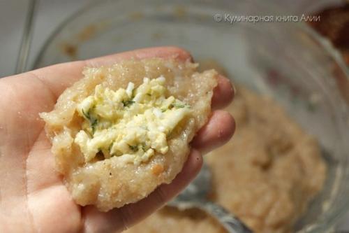 Котлетки с начинкой из сыра и яиц. 02