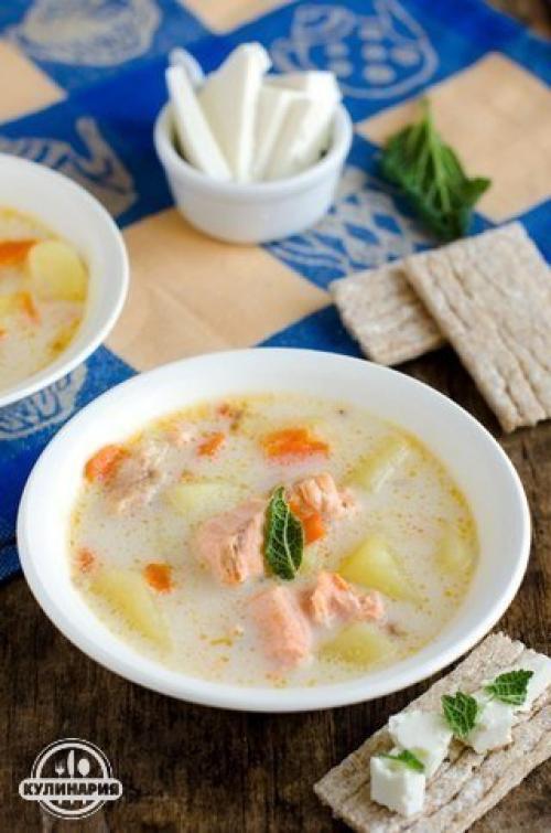 Сырный рыбный суп. 01