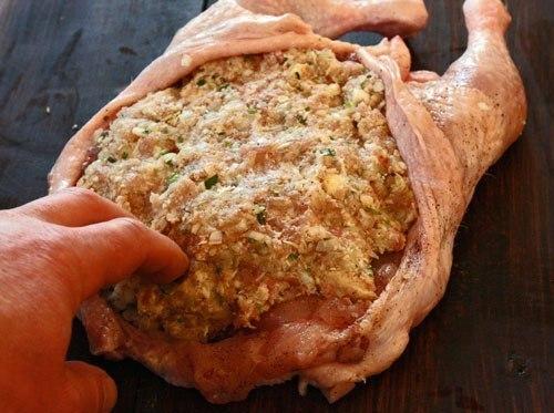Новогодняя курочка без костей, фаршированная по-тоскански. 06