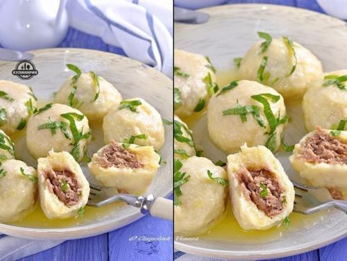 Картофельно - сырные ньокки, фаршированные мясом - вкуснятина.
